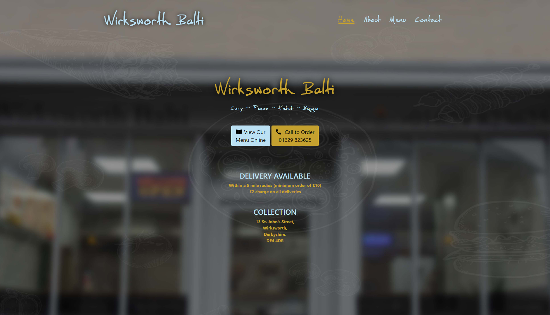 Wirksworth Balti - by Cecil Web Designs