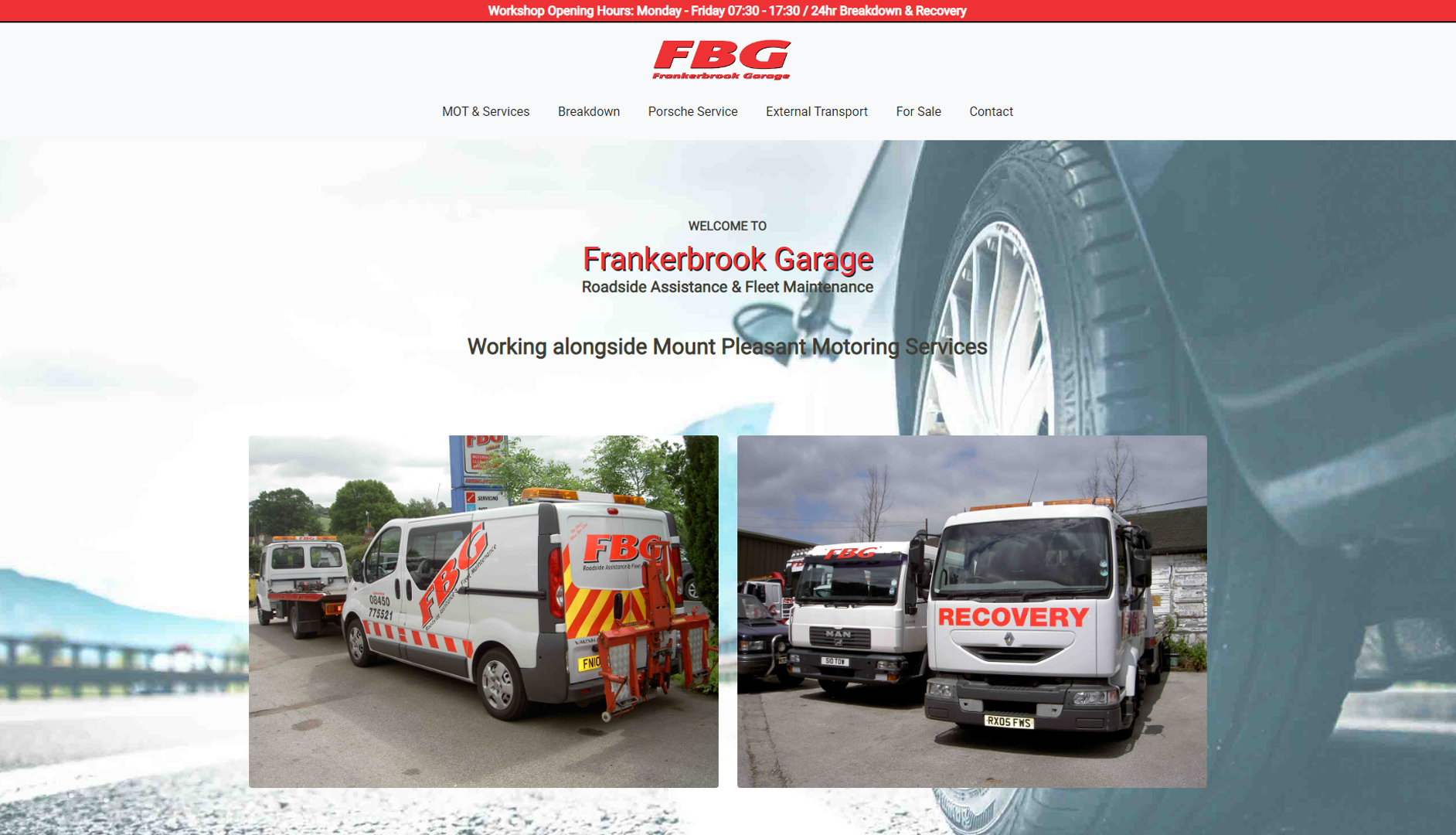 Frankerbrook Garage - by Cecil Web Designs