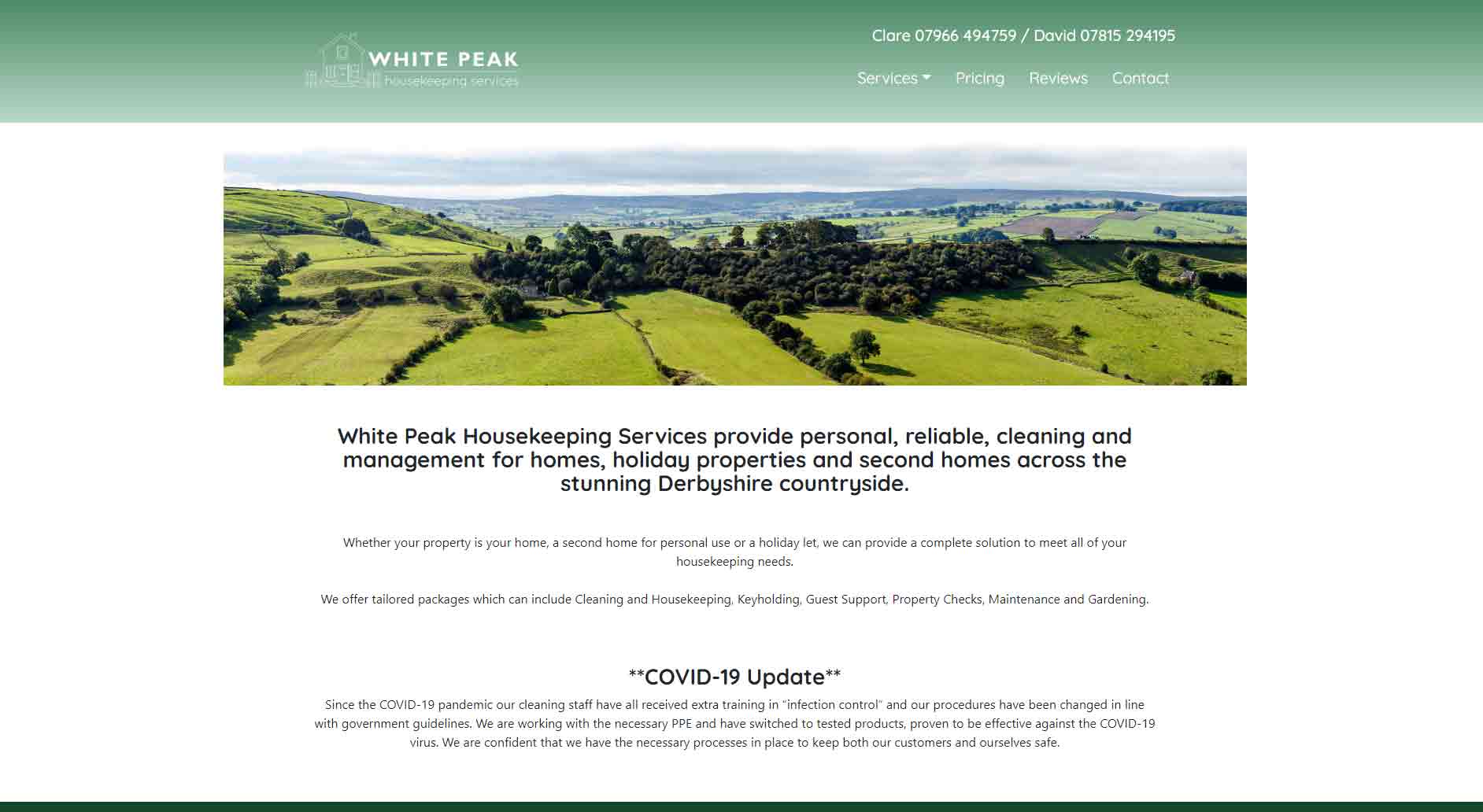 White Peak Housekeeping - by Cecil Web Designs